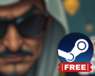 Oil Sheik tiene elementos de simulación, rompecabezas y de comercio bursátil. En la imagen, la miniatura borrosa de la carátula del juego, con el logotipo de Steam superpuesto. (Fuente de la imagen: Steam - Editado)
