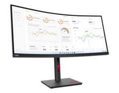 El ThinkVision T34w-30 de Lenovo presenta una curvatura de 1500R. (Fuente de la imagen: Lenovo)