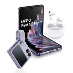 Oppo vende el Find N2 Flip en colores Negro Astral y Púrpura Claro de Luna. (Fuente de la imagen: Oppo)