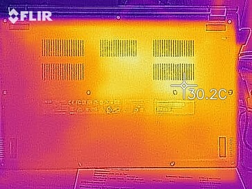 Mapa de calor en funcionamiento de ralentí - abajo