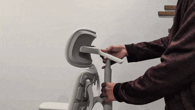 Ajuste del soporte del cuello.