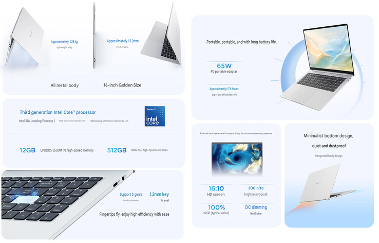 Aspectos más destacados del Lecoo Air 16 Intel Wildcat Lake (traducción automática)