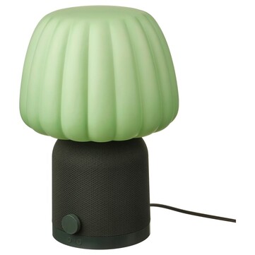 La lámpara con altavoz Bluetooth Kulglass en verde. (Fuente de la imagen: IKEA)
