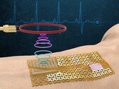 La piel electrónica puede llevarse como un vendaje que envía información sobre biomarcadores a un teléfono cercano. (Fuente de la imagen: MIT.edu)
