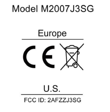 Las etiquetas de certificación del Mi 10T Pro. (Fuente de la imagen: FCC)
