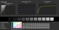 Escala de grises CalMAN (espacio de color de referencia sRGB)