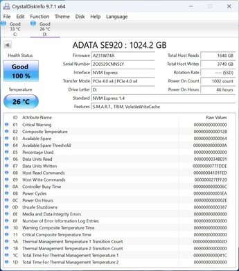 ADATA SE920 funciona con PCIe 4.0 x4