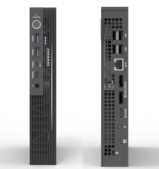 El mini PC presume de una saludable lista de puertos, incluyendo gigabit ethernet. (Fuente: Mini Maker)