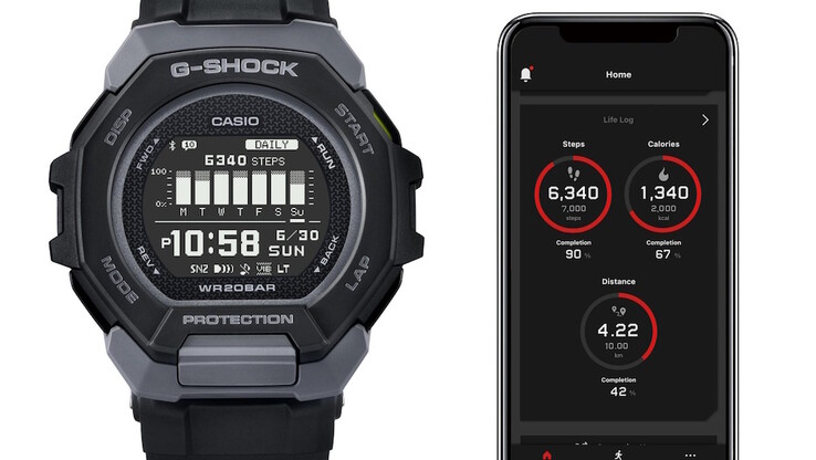 La GBD-300 registra los pasos, la distancia, el ritmo y las calorías quemadas durante cien carreras. (Fuente: Casio)