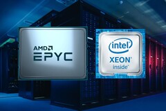 Se espera que AMD EPYC Genoa esté basado en 5nm mientras que Intel Sapphire Rapids Xeon es de 10nm. (Fuente de la imagen: AMD/Intel/ANS - editado)