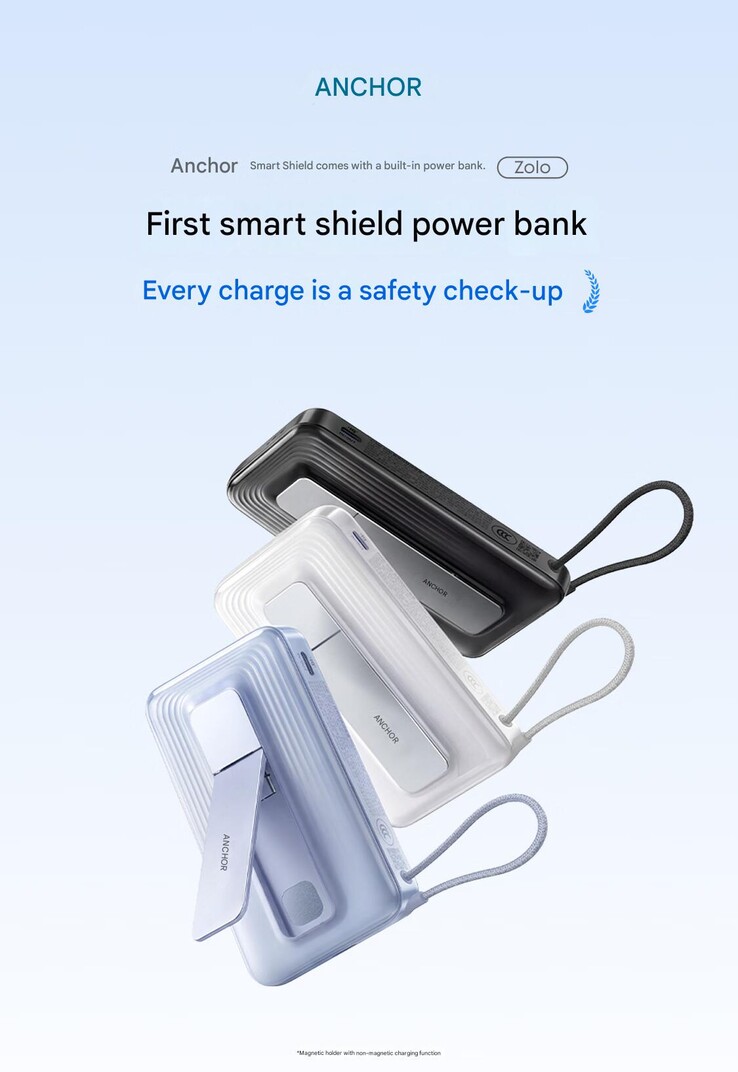 Banco de energía con cable integrado Anker Zolo Smart Shield