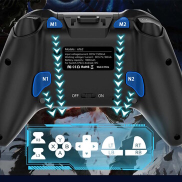 Botones programables adicionales en la parte posterior