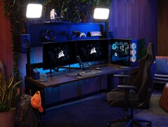 The Corsair Platform:6 desk is modular, allowing you to customize the set-up to suit your needs. (Image source: Corsair)
