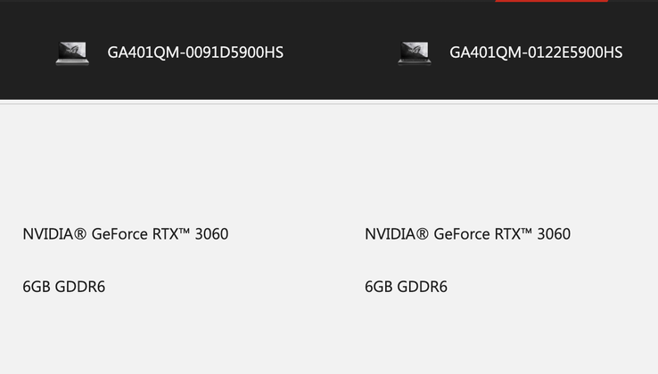 Los detalles de la GPU que ASUS ofrecía con el nuevo ROG Zephyrus G14. (Fuente de la imagen: ASUS)