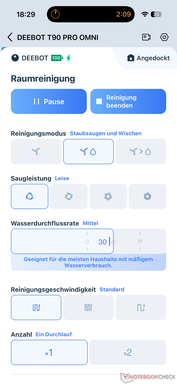 Opciones de limpieza