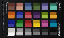 ColorChecker: La mitad inferior de cada área de color muestra el color de referencia