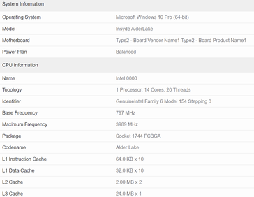 Móviles Intel de 12ª generación Alder Lake en Geekbench OpenCL. (Fuente: Videocardz)