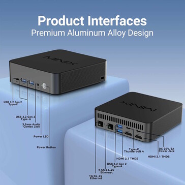 Thunderbolt 4 también está disponible (Fuente de la imagen: Minix)