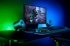 Ilumina tu equipo con los próximos altavoces Razer Nommo V2 Chroma RGB de retroproyección (Fuente: Razer)