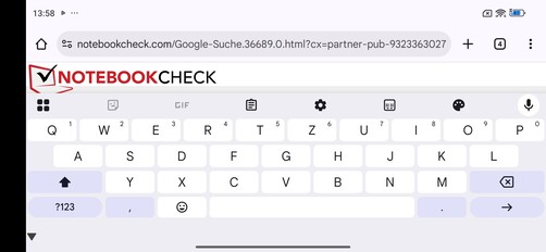 Gboard en modo horizontal