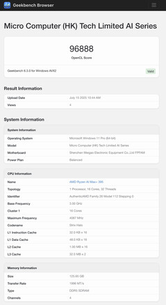 (Fuente de la imagen: Geekbench)