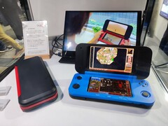 La portátil de juegos de Tassei Denki con aspecto de Nintendo 3DS funciona con una APU AMD Ryzen 5. (Fuente de la imagen: @soypowder_lol en X)