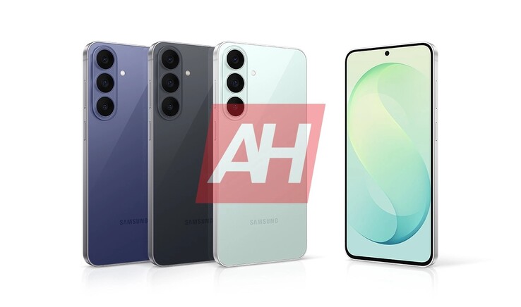 La imagen muestra una imagen filtrada del próximo Galaxy S26 FE en una paleta de colores verdosos, negruzcos y azulados.