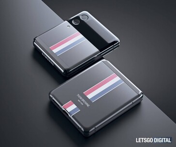 Más renders de "Galaxy Z Flip Thom Browne Edition". (Fuente: LetsGoDigital)