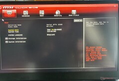 MSI Vector GP76 BIOS: Principal