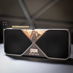 Se sortea una GPU GeForce RTX 5090 con temática de Doom: La Edad Oscura (fuente de la imagen: Nvidia)