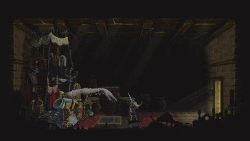 Una imagen en la que aparece un PNJ de Blasphemous 2.