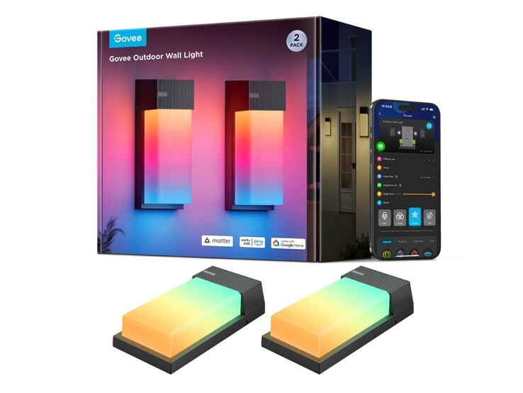 El antiguo aplique de pared para exteriores Govee (en la imagen) se lanzó en 2024. (Fuente de la imagen: Govee)