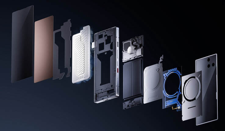 La elaborada solución de refrigeración de la RedMagic 11 Pro. (Fuente de la imagen: RedMagic)