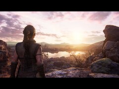 Una imagen que muestra a Senua y un entorno en Senua's Saga: Hellblade II.