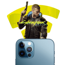 Cyberpunk 2077 funciona bien en Android y en los dispositivos iOS. (Fuente de la imagen: Apple y CD Projekt Red)