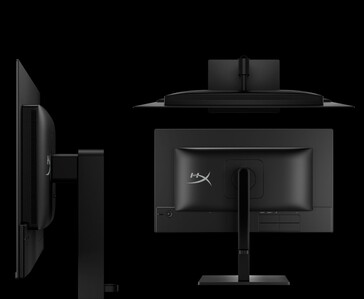 Monitor para juegos HyperX OMEN 27q QD-OLED mostrado desde los ángulos lateral y trasero (Fuente de la imagen: HP)