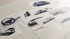 Posibles bocetos del diseño de la plataforma del Model 2 (imagen: Tesla)