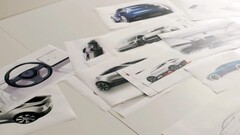 Posibles bocetos del diseño de la plataforma del Model 2 (imagen: Tesla)