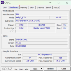 Placa base CPU-Z