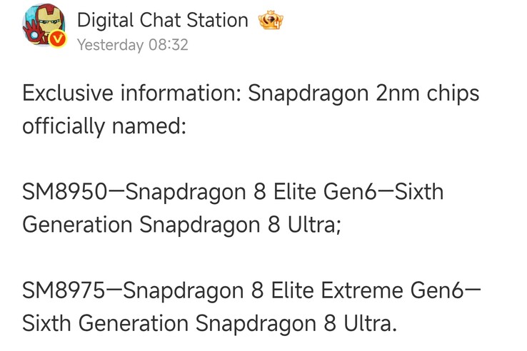 Digital Chat Station ha publicado lo que considera que es la denominación oficial de los próximos chipsets Snapdragon
