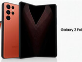 Un render de cómo podría ser el próximo Galaxy Z Fold si el de Samsung adopta el panel trasero del Galaxy S22 Ultra. (Fuente de la imagen: @WilliamFaix)
