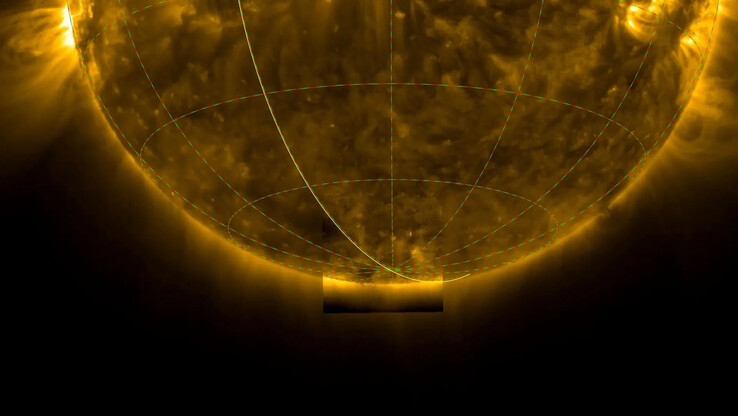 La nave espacial Solar Orbiter ha captado las primeras imágenes del polo sur del Sol. (Fuente de la imagen: ESA & NASA/Equipo Solar Orbiter/EUI, D. Berghmans (ROB))