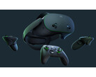 Imagen del catálogo de productos de la edición limitada del casco de realidad virtual Quest 3S Xbox Edition de Meta, sobre fondo negro. (Fuente de la imagen: Meta)