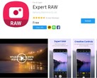Página de la aplicación Samsung Expert RAW camera en el marketplace Galaxy Store (Fuente: propia)