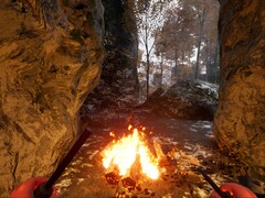 Prólogo: Go Wayback! se centrará en gran medida en la temperatura corporal y en la necesidad de mantenerse caliente en la naturaleza salvaje. (Fuente de la imagen: Epic Games Store)