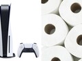 Afortunadamente las peticiones de PS5 y de papel higiénico llegaron a su punto máximo en diferentes momentos. (Fuente de la imagen: Sony/YouTube - editado)