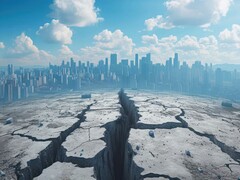 Imagen generada por IA que representa una falla en Ciudad de México. (Fuente de la imagen: Attasit, Adobe Stock)