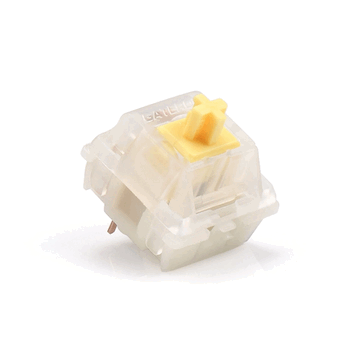 Interruptores Gateron Caps Amarillo Lechoso. (Fuente de la imagen: KBDfans)