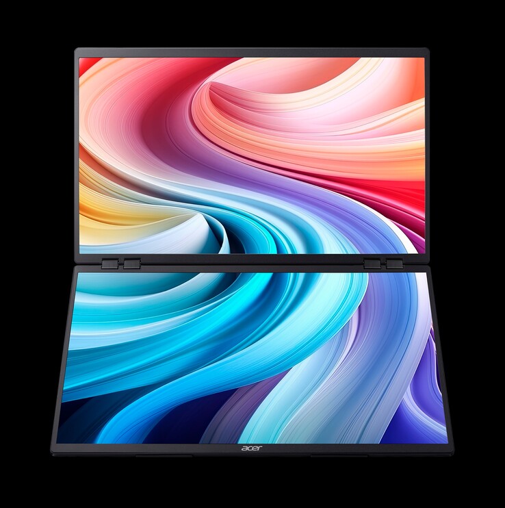 Acer PD243Y E con doble pantalla extendida. (Fuente de la imagen: Acer)