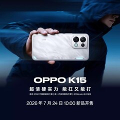 Imagen promocional del Oppo K15